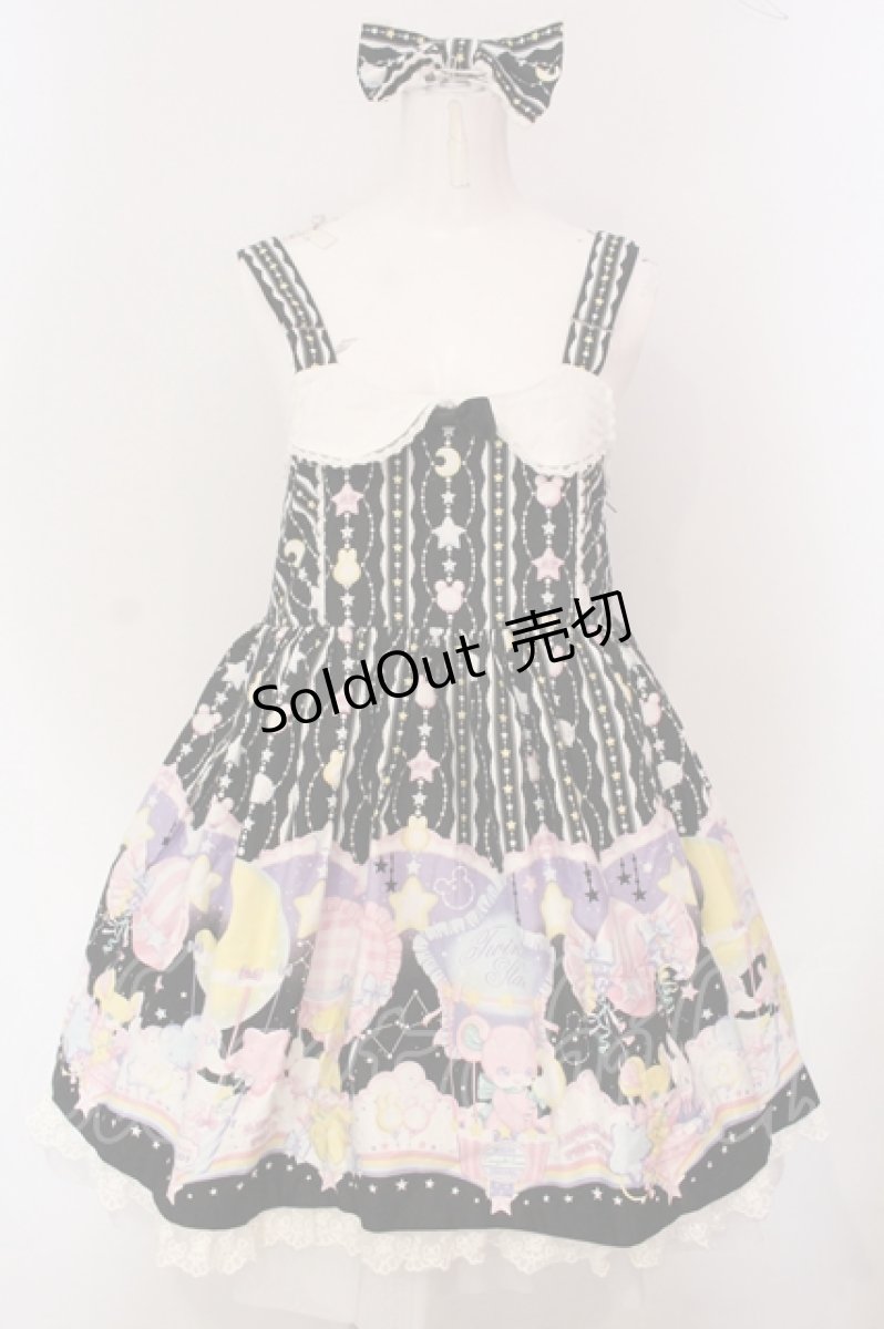 画像1: Angelic Pretty / Cotton Candy Shopサロペット  クロ O-25-04-26-009-AP-OP-OW-OS (1)