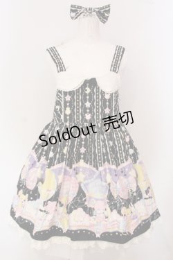 画像1: Angelic Pretty / Cotton Candy Shopサロペット  クロ O-25-04-26-009-AP-OP-OW-OS