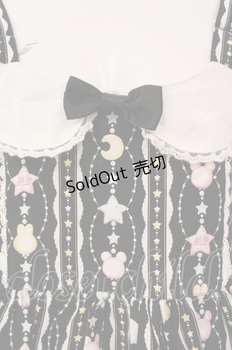 画像2: Angelic Pretty / Cotton Candy Shopサロペット  クロ O-25-04-26-009-AP-OP-OW-OS (2)