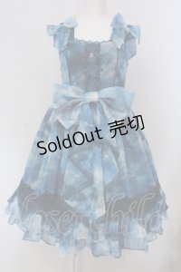Angel　Cat / 空と海柄ジャンパースカート  ブルー O-25-04-26-012-LO-OP-OW-OS