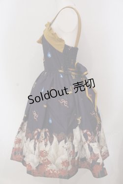 画像4: axes femme kawaii / 彼岸の白狐会柄ジャンスカ M パープル O-25-04-26-016-AX-OP-OW-OS