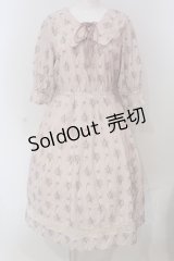 axes femme / ブーケリボン柄セーラーワンピース  ピンク O-25-04-26-018-AX-OP-IG-OS