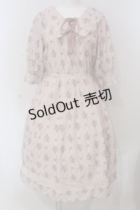 axes femme / ブーケリボン柄セーラーワンピース  ピンク O-25-04-26-018-AX-OP-IG-OS