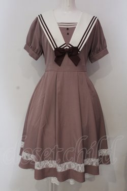 画像1: axes femme POETIQUE / クラシックセーラーワンピース M ピンク O-25-04-26-019-AX-OP-IG-OS