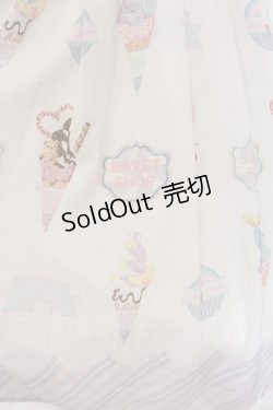 画像3: axes femme kawaii / アイス柄ジャンパースカート  シロ O-25-04-26-021-AX-OP-IG-OS