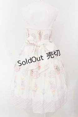 画像5: axes femme kawaii / アイス柄ジャンパースカート  シロ O-25-04-26-021-AX-OP-IG-OS