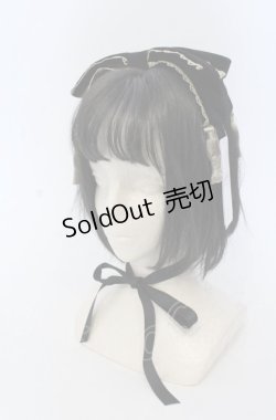 画像1: axes femme kawaii / タッセル付リボンヘッドドレス  クロ O-25-04-27-036-AX-AC-OW-OS
