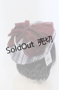 axes femme / パール付リボンチェックベレー  ラベンダー O-25-04-27-037-AX-AC-OW-OS