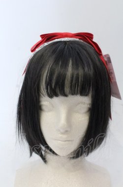 画像2: axes femme kawaii / レースリボンカチューシャ  アカ O-25-05-29-1005-AX-AC-OW-OS