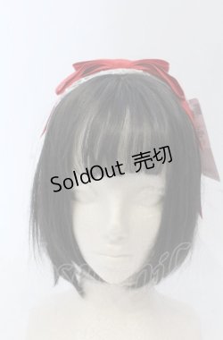 画像2: axes femme kawaii / レースリボンカチューシャ  アカ O-25-05-29-1005-AX-AC-OW-ZT394-F006