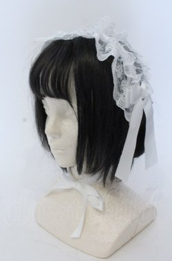 画像1: Angelic Pretty / パールリボンレースヘッドドレス  シロ O-25-04-27-044-AP-AC-OW-OS