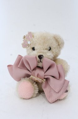 画像1: m petit by misako / AMくまバッグチャーム  ベージュ×ピンク O-25-04-27-049-LO-ZA-IG-OS