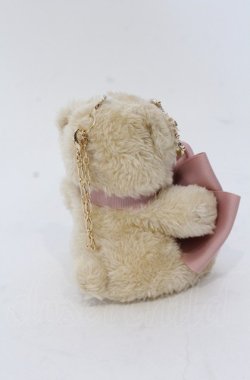 画像2: m petit by misako / AMくまバッグチャーム  ベージュ×ピンク O-25-04-27-049-LO-ZA-IG-OS