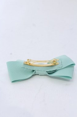 画像2: Leur Getter / グログランリボンバレッタ  ミント O-25-04-27-050-LU-ZA-IG-OS