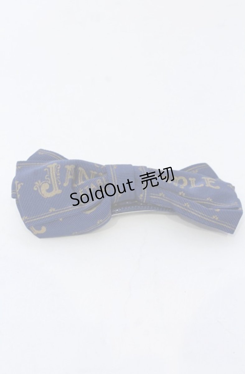 画像1: 【SALE】Jane Marple / ロゴリボンヘアコサージュ  ブルー O-25-05-27-1043-JM-AC-IG-ZT444-F003 (1)