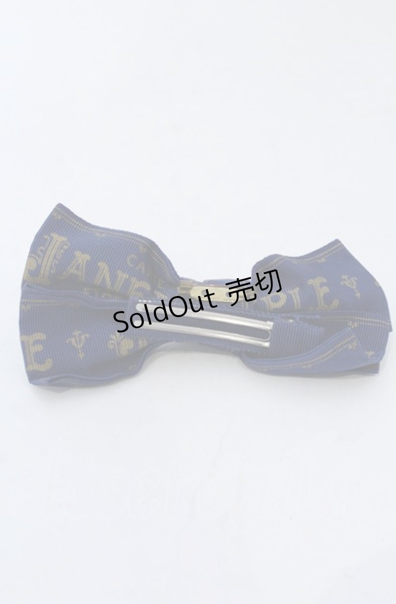 画像2: 【SALE】Jane Marple / ロゴリボンヘアコサージュ  ブルー O-25-05-27-1043-JM-AC-IG-ZT444-F003 (2)