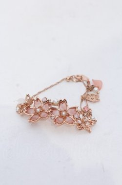 画像1: axes femme / サクラ装飾ブレスレット  ピンク O-25-04-27-060-AX-AC-OW-OS