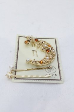 画像1: axes femme / シルクエトワールペアピンズ  ゴールド×オレンジ O-25-04-27-070-AX-AC-IG-OS