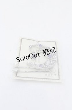 画像1: axes femme / シルクエトワールペアピンズ  シルバー×ラベンダー O-25-05-27-1047-AX-AC-IG-OS