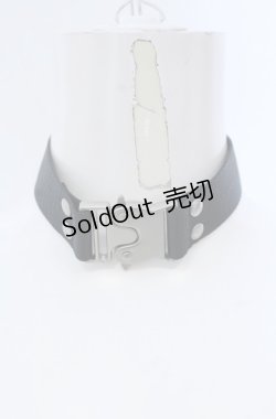 画像1: NOVESSEL / バックルベルトチョーカー  ブラック×シルバー O-25-04-27-007-PU-AC-OW-OS