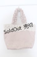 Maison de FLEUR / カメオレースフリルハンドルトートバッグ  ピンク O-25-04-27-013-LO-BG-IG-ZT-K021