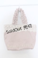 Maison de FLEUR / カメオレースフリルハンドルトートバッグ  ピンク O-25-04-27-013-LO-BG-IG-ZT-K021