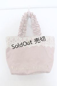Maison de FLEUR / カメオレースフリルハンドルトートバッグ  ピンク O-25-04-27-013-LO-BG-IG-ZT-K021