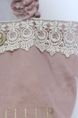 画像2: Maison de FLEUR / カメオレースフリルハンドルトートバッグ  ピンク O-25-04-27-013-LO-BG-IG-OS