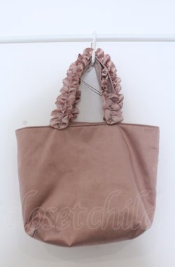 画像4: Maison de FLEUR / カメオレースフリルハンドルトートバッグ  ピンク O-25-04-27-013-LO-BG-IG-OS
