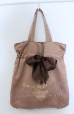 画像1: 【SALE】Maison de FLEUR / リボントートバッグ  ライトブラウン O-25-04-27-015-LO-BG-IG-ZTK021 (1)