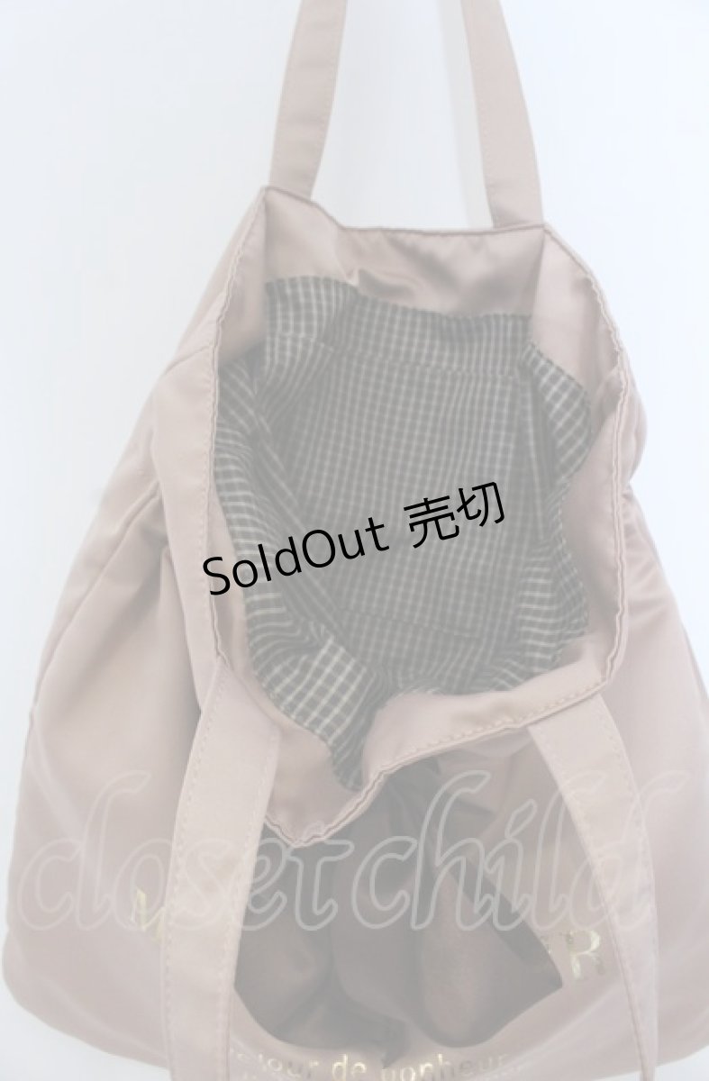 画像2: 【SALE】Maison de FLEUR / リボントートバッグ  ライトブラウン O-25-04-27-015-LO-BG-IG-ZTK021 (2)