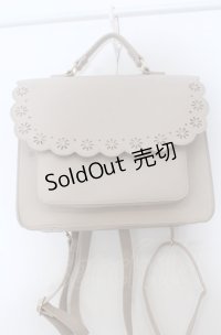 m petit by misako / スカラップ被せの3WAYバッグ  アイボリー O-25-04-27-016-LO-BG-IG-ZT-K021