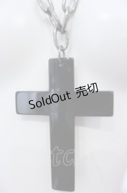 画像3: GLAVIL / BIGクロスネックレス  ブラック O-25-04-27-002-PU-AC-IG-OS