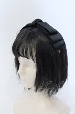画像1: m petit by misako / NINA'sコラボ AM*NIリボンカチューシャ  クロ O-25-04-27-025-LO-AC-IG-OS