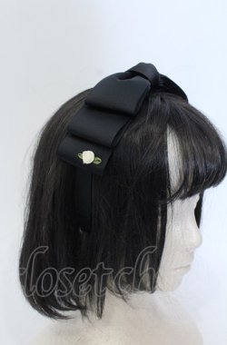 画像2: m petit by misako / NINA'sコラボ AM*NIリボンカチューシャ  クロ O-25-04-27-025-LO-AC-IG-OS