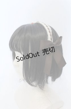 画像1: Amavel / サイドリボンレースカチューシャ  ブラウン×アイボリー O-25-04-27-027-CA-AC-IG-OS