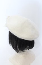 画像2: 【SALE】Amavel / ロゴリボンベレー帽  アイボリー O-25-05-29-1004-CA-AC-IG-ZTK004 (2)