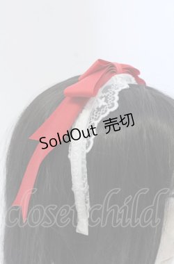 画像2: axes femme kawaii / レースリボンカチューシャ  アカ×シロ O-25-04-27-032-AX-AC-IG-OS