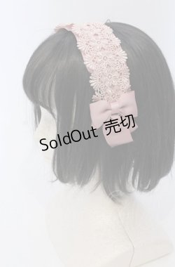 画像1: m petit by misako / AMレースカチューシャ  ピンク O-25-04-27-033-LO-AC-IG-OS