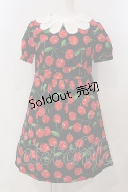 画像1: Jane Marple / Royal Cherryワンピース M クロ×アカ O-25-04-28-001-JM-OP-OW-OS