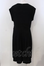 画像3: 【SALE】Jane Marple Dans Le Salon /カシュクールドレープワンピース　M　クロ　O-25-04-28-029-JM-OP-OW-ZT465 (3)