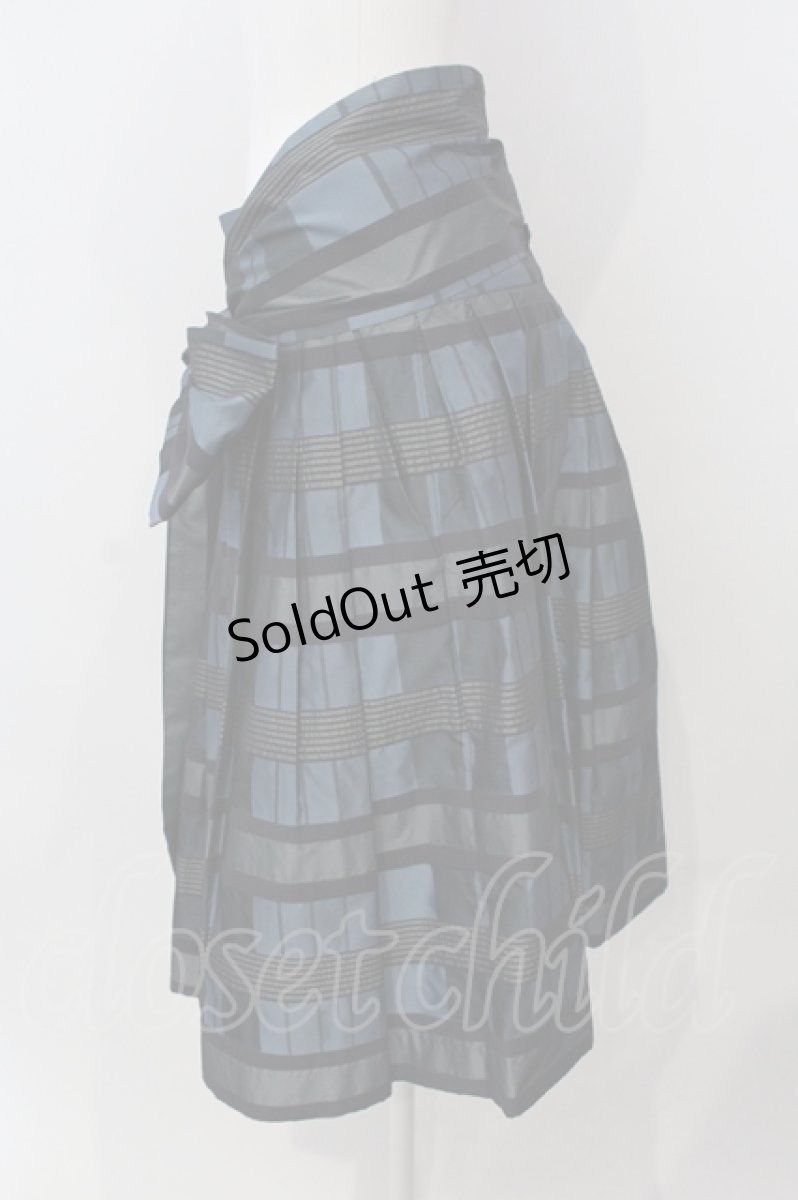 画像2: 【SALE】Jane Marple Dans Le Salon / ボーダーリボンスカート M アオ O-25-04-28-030-JM-SK-OW-ZT369 (2)