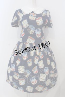 画像1: Jane Marple / アニバーサリーHAT BOXミニワンピース M ネイビー O-25-04-28-004-JM-OP-OW-OS