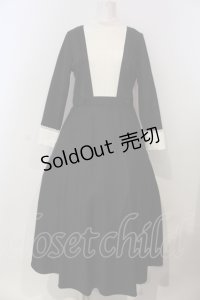 SERAPHIM / ヴィクトリアンワンピース（ロング丈）  クロ×オフシロ０ O-25-08-24-006-LO-OP-IG-ZY