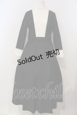 画像1: SERAPHIM / ヴィクトリアンワンピース（ロング丈）  クロ×オフシロ０ O-25-08-24-006-LO-OP-IG-ZY