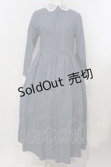 SERAPHIM / チュール襟のエコールワンピース  公式色展開：ブルーグレー O-25-04-28-053-LO-OP-IG-OS