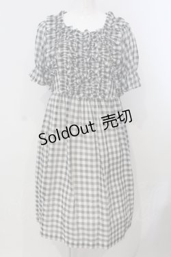 画像1: Jane Marple / シアーギンガムのフリルドレス M クロ O-25-04-28-006-JM-OP-OW-OS