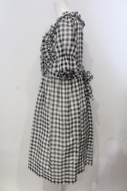 画像3: Jane Marple / シアーギンガムのフリルドレス M クロ O-25-04-28-006-JM-OP-OW-OS