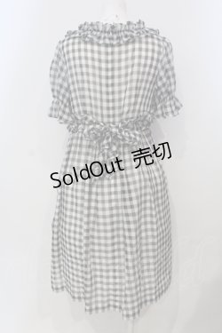 画像4: Jane Marple / シアーギンガムのフリルドレス M クロ O-25-04-28-006-JM-OP-OW-OS