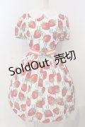Jane Marple / Strawberry Meets Logoのワンピース M シロ O-25-04-28-007-JM-OP-OW-OS